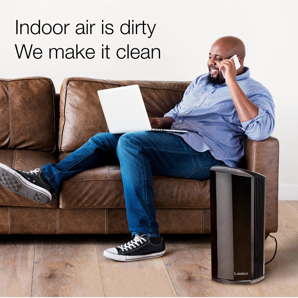 Black HEPA Filter Air Purifier Tower with Timer N540332