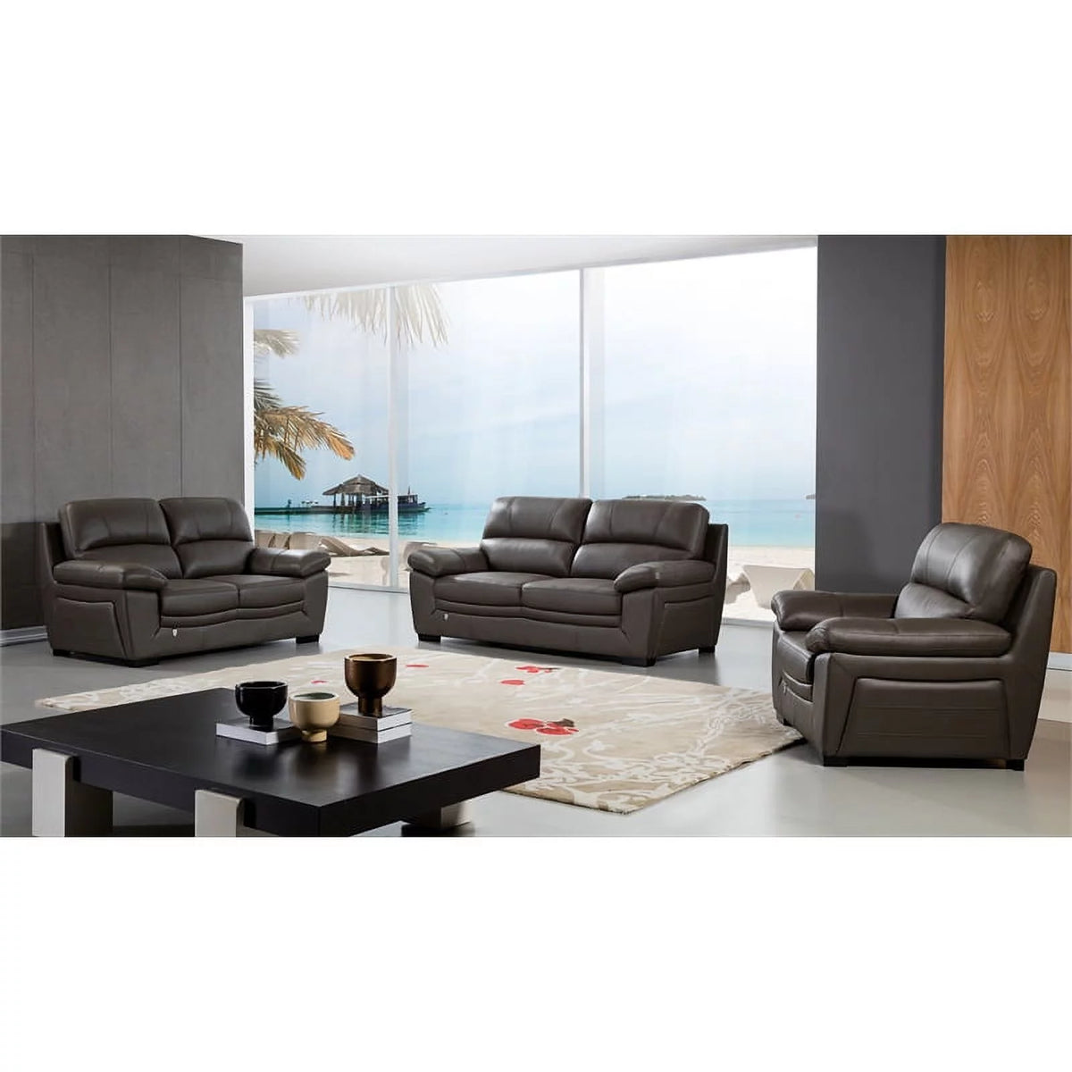 Italian Leather Sofa A1463