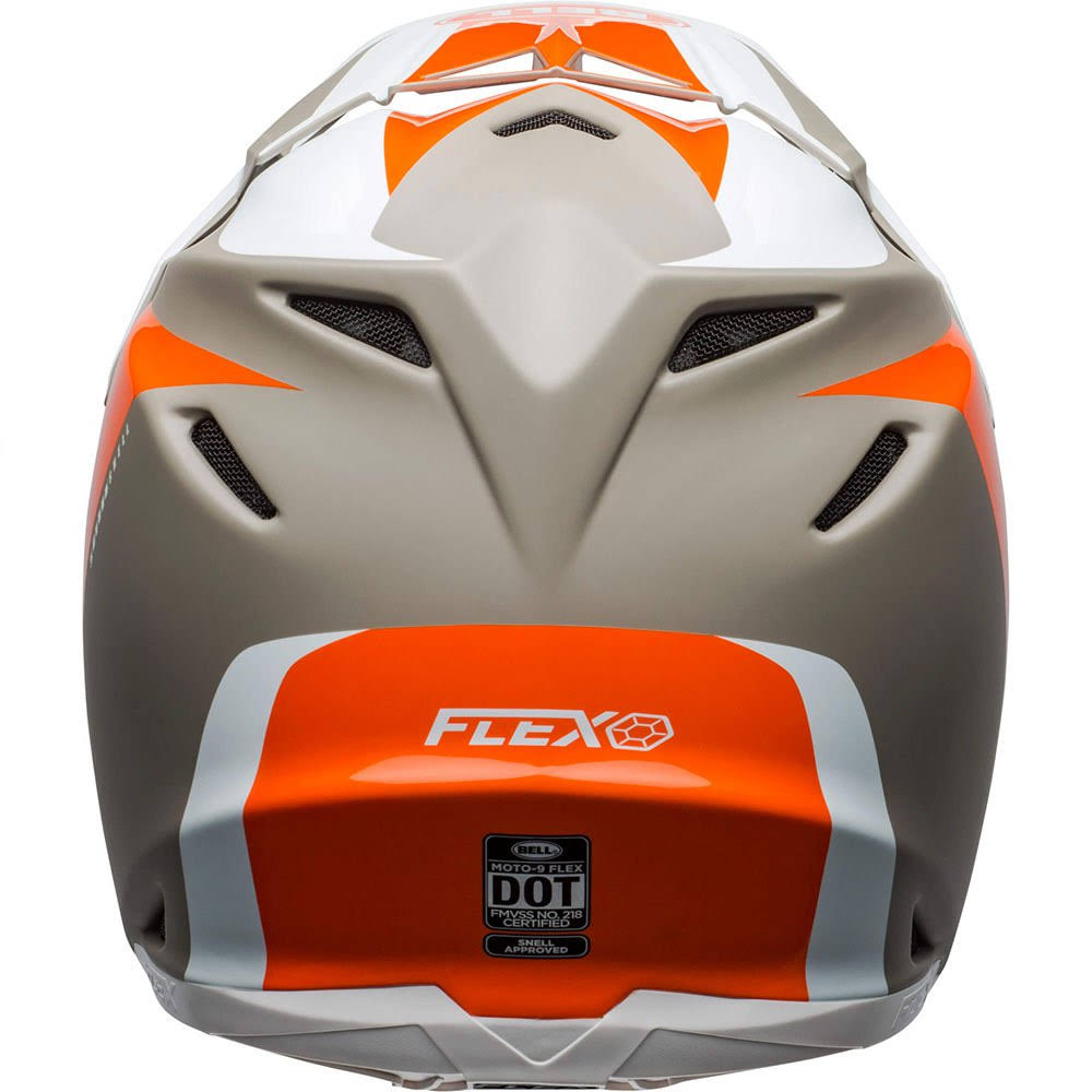 White Orange Sand Moto-9 Helmet Y946