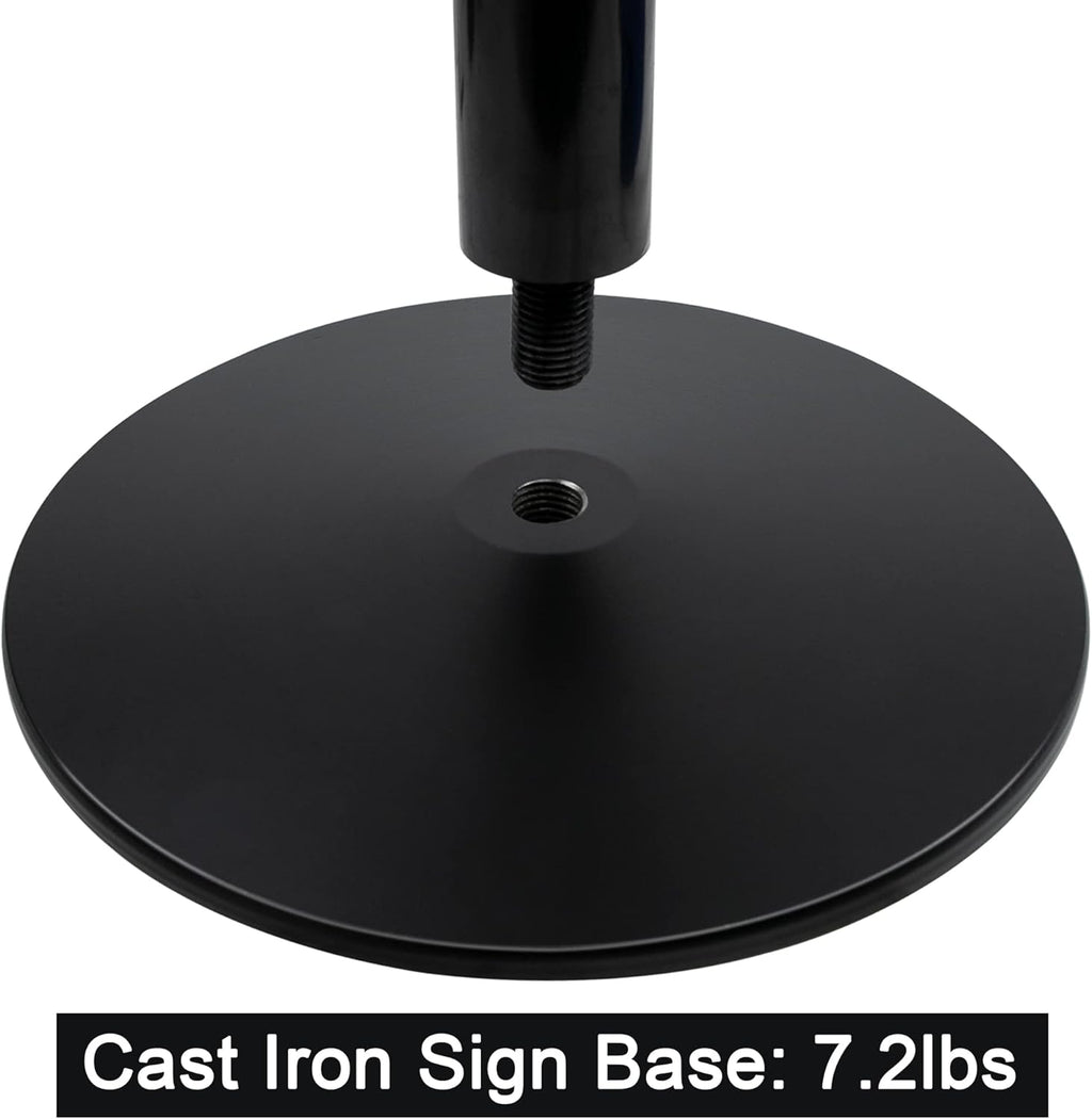 48" Heavy Duty Cast Iron Movable Sign Stand, Black, Pack of 2 Z26247