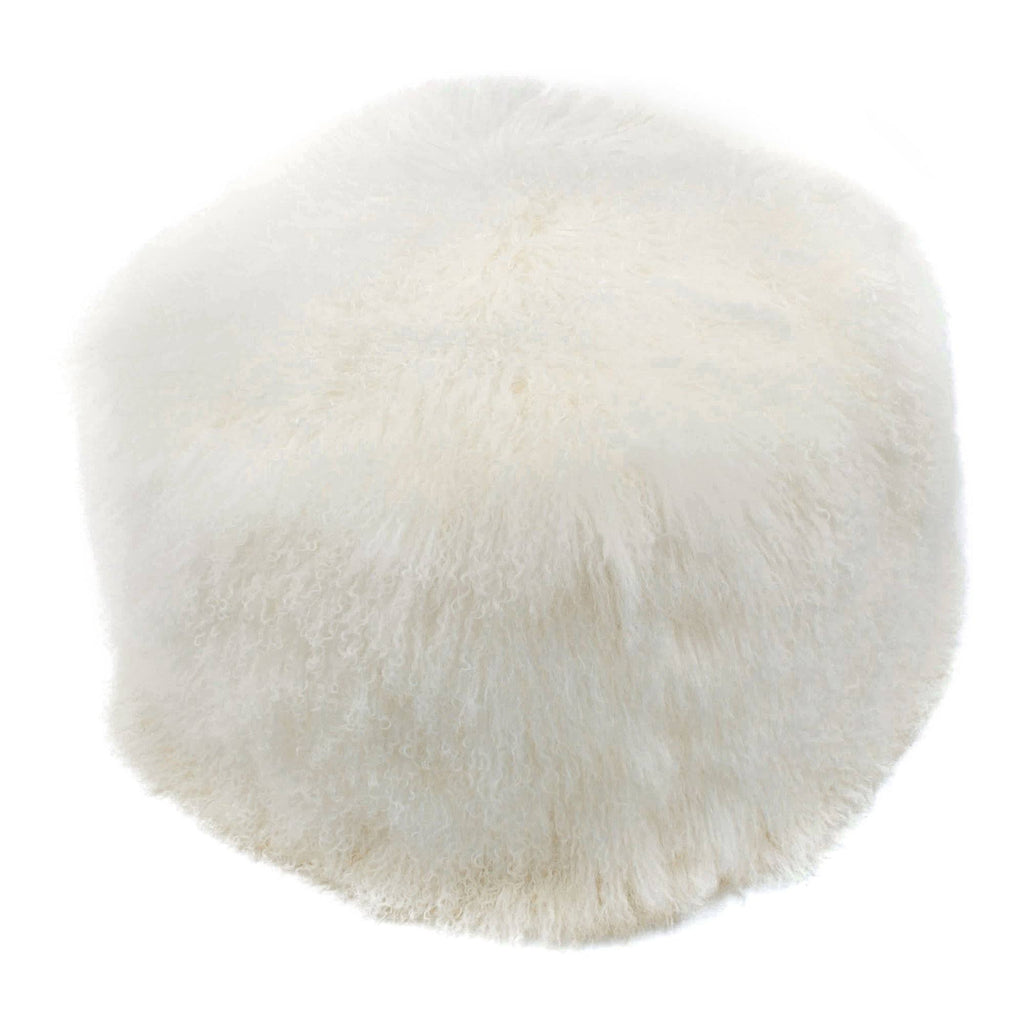 Black Snow Lamb Fur Pouf A218089