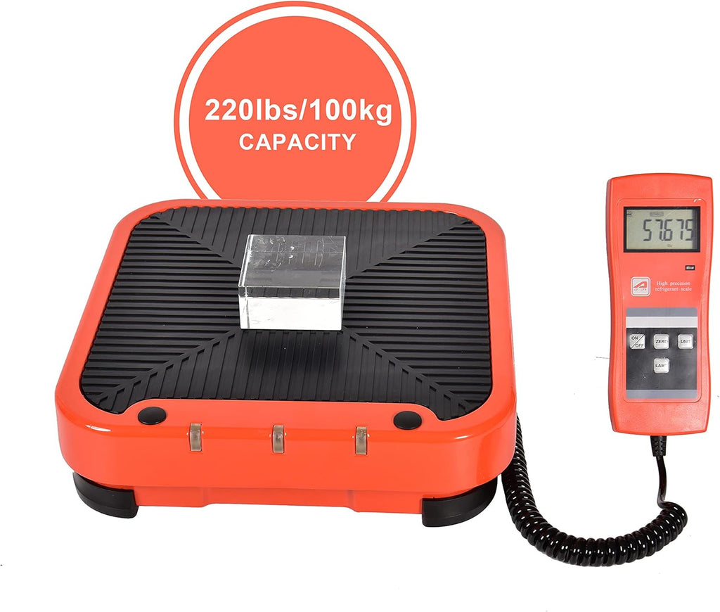 Digital Refrigerant Charging Weight Scale 220Lbs with LCD Display X813