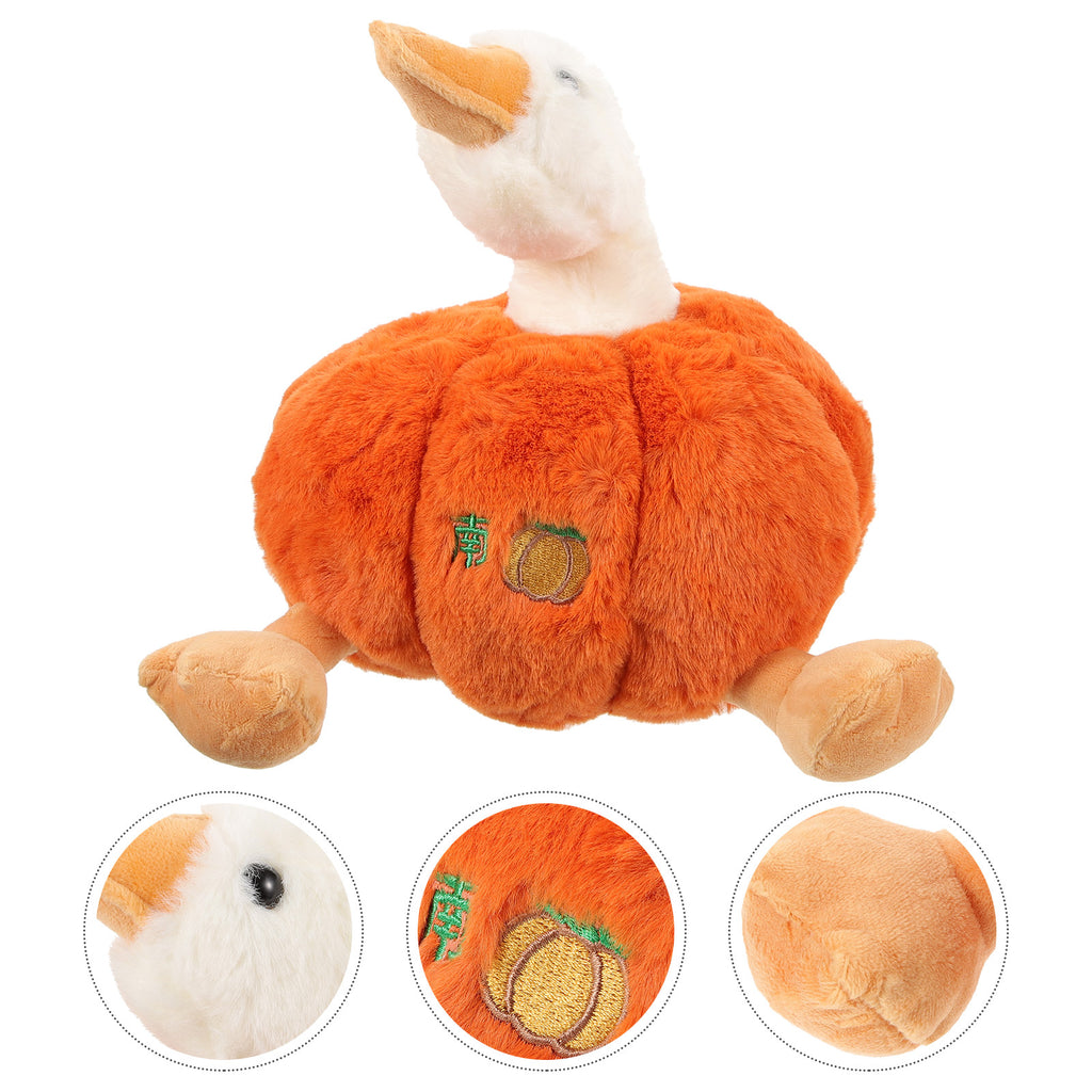 Plush Pumpkin Duck Stuffed Animal Doll P429091
