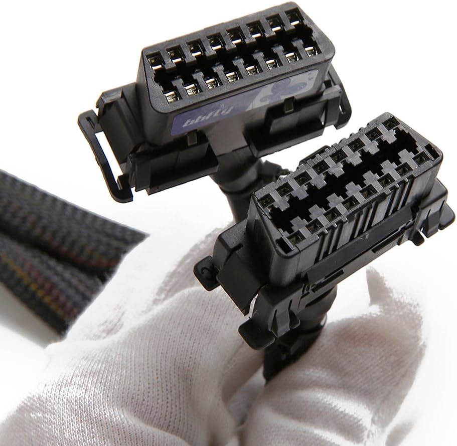 OBD2 16 Pin Splitter Extension Cable Adapter 1FT 10 Pack F54526