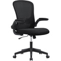 Black Mesh Ergonomic Office Chair with Flip-up Armrests M77337
