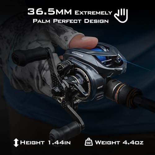 Magnesium Frame Baitcasting Fishing Reel, 4.4 Ounces, 8.4:1 Gear Ratio D301