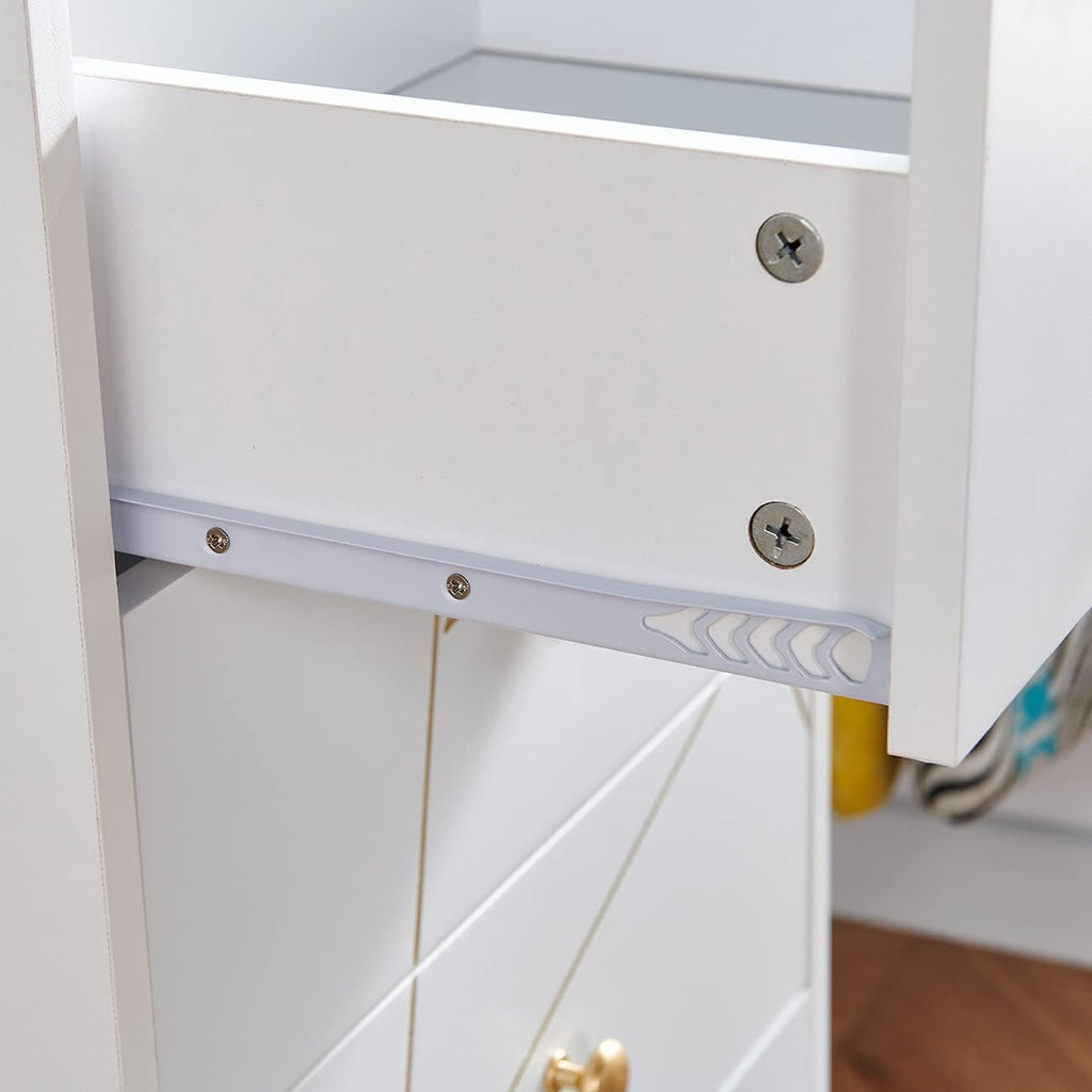 White 4 Drawer Wood Chest of Drawer I5973