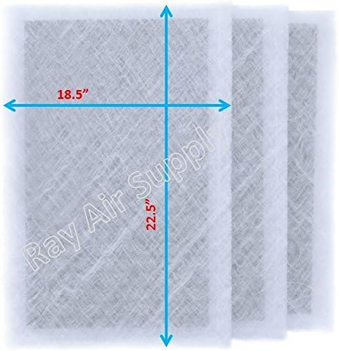 20x25 Air Cleaner Replacement Filter Pads (3 Pack) White H830