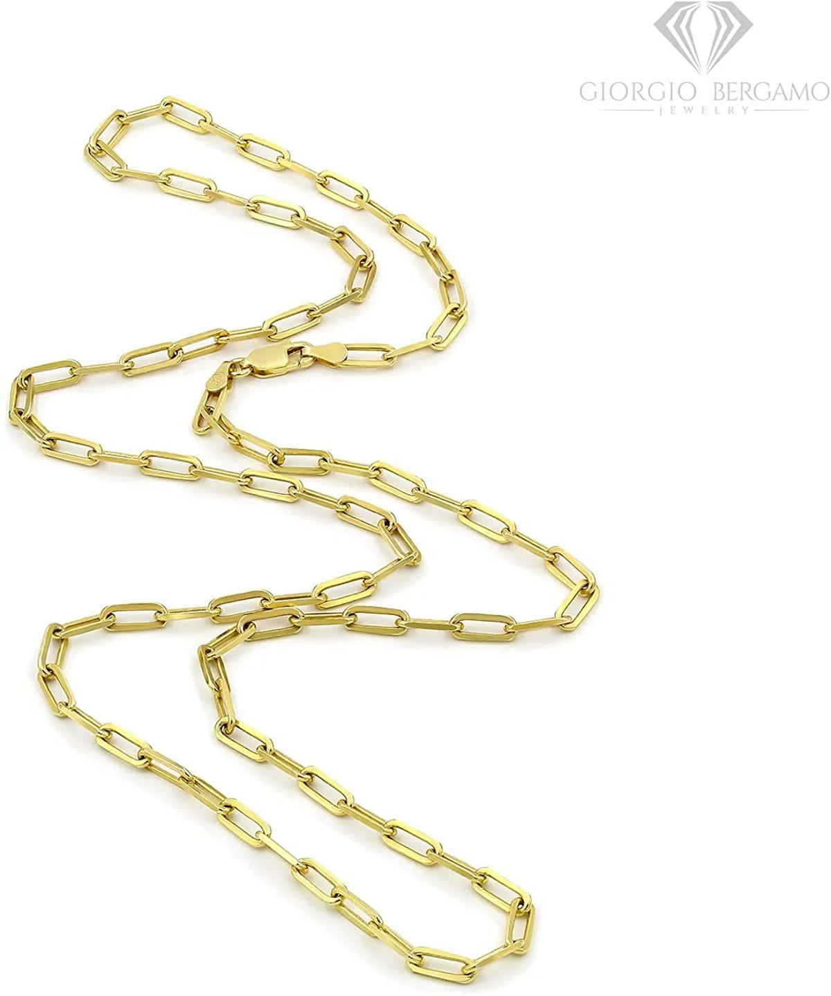 925 Sterling Silver Yellow Gold Plated Cable Link Necklace, Bracelet, & Anklet Chain H46159