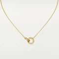 Love Necklace Interlocking Circles Necklace With Diamond Paved G6973