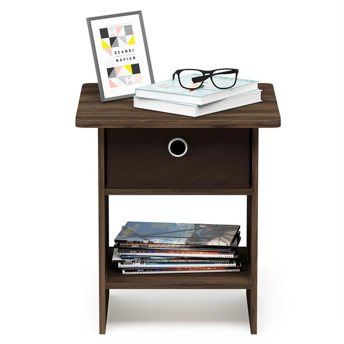 End Table Night Stand with Bin Drawer K2741