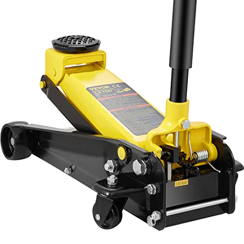 3 Ton Low Profile Steel Floor Jack with Quick Lift Pump, 5.12"-20" Lifting Range R505