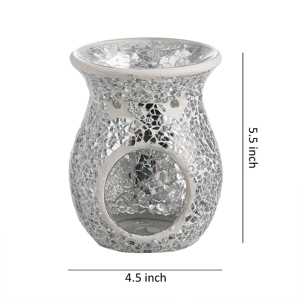 4.5X5.5 Inch Mosaic Glass Oil Burner G17925