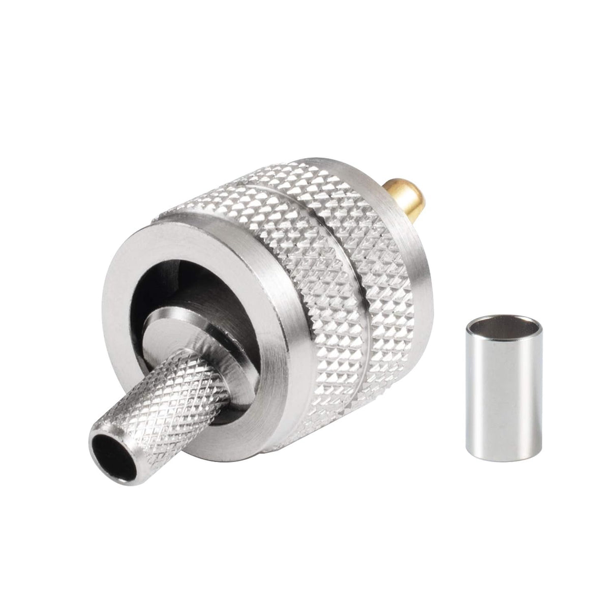 （Pack of 10） UHF Male PL-259 Plug Crimp for RG8X LMR240 Cable Straight RF Coaxial Adapter Connector D955