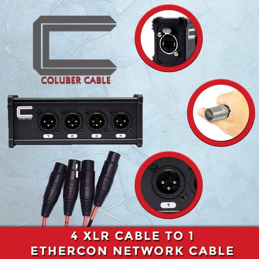 4 Channel XLR to Ethernet Audio Snake Receiver V11319