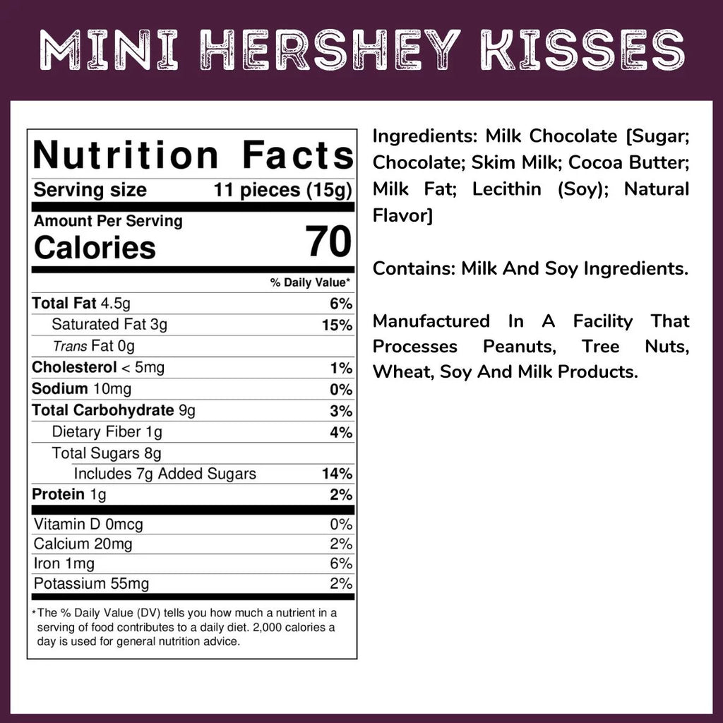 Mini Unwrapped Hershey Kisses 5 Lb Case P7256