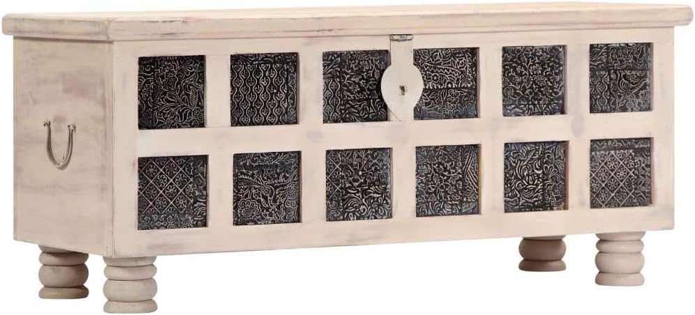 Solid Acacia Wood Storage Chest 43.3"x15.7"x17.7" Q26257
