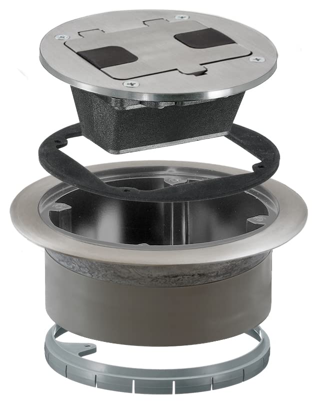 Aluminum Floor Box Cover with 15A 125V Outlet K400500