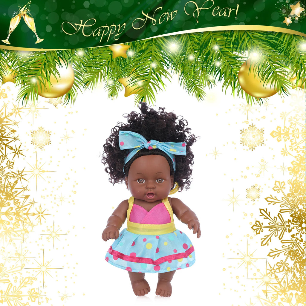 8 Inch Black Baby Dolls With Clothes X1354