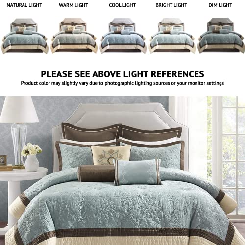 King Blue 9 Piece Comforter Set V307608