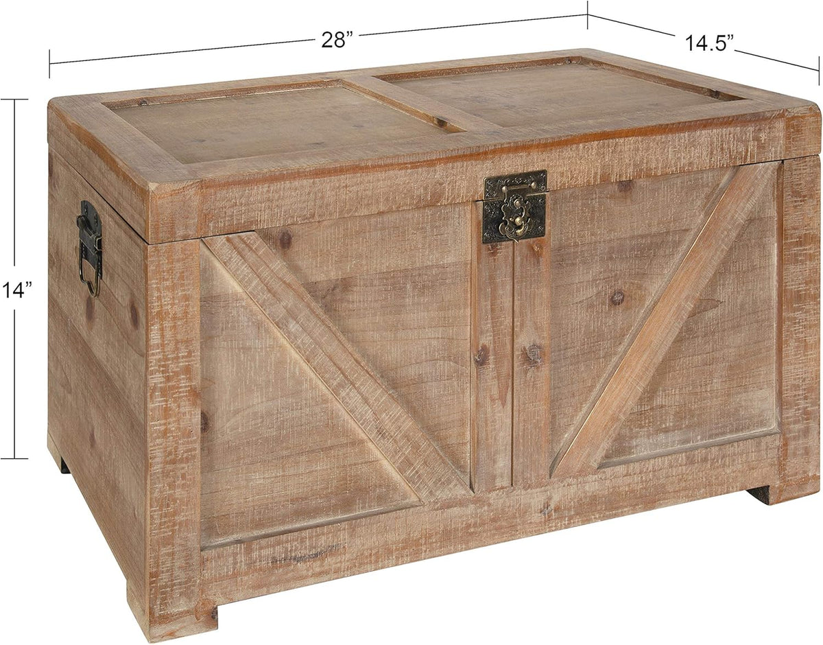 Small Wooden Storage Chest Trunk Q40593