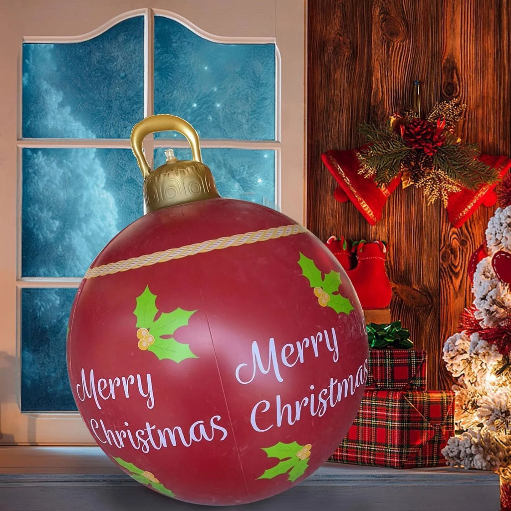 Outdoor Christmas Inflatable Ball PVC 23.6Inch with Pump N4155