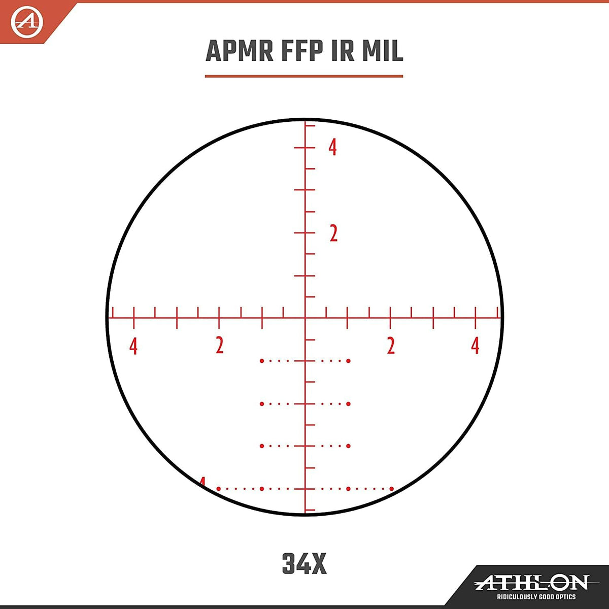 Athlon Optics Argos BTR GEN2 8-34X56 IR MIL First Focal Plane Riflescopes M540556