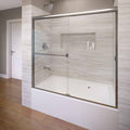 Semi-Framed Sliding Tub Door in Silver A968650