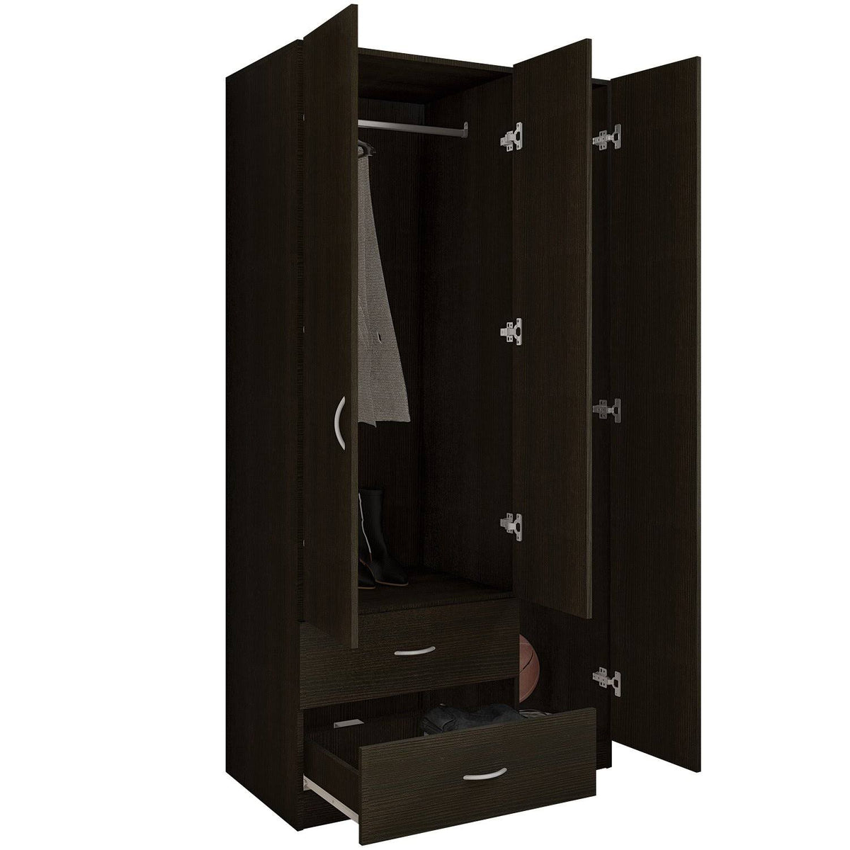 3 Door Armoire Espresso E154