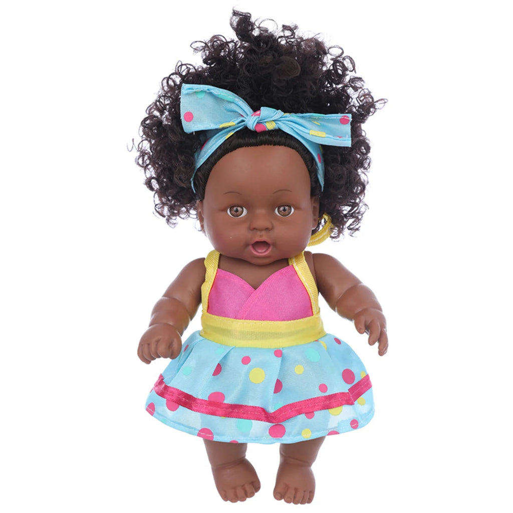 8 Inch Black Baby Dolls With Clothes X1354