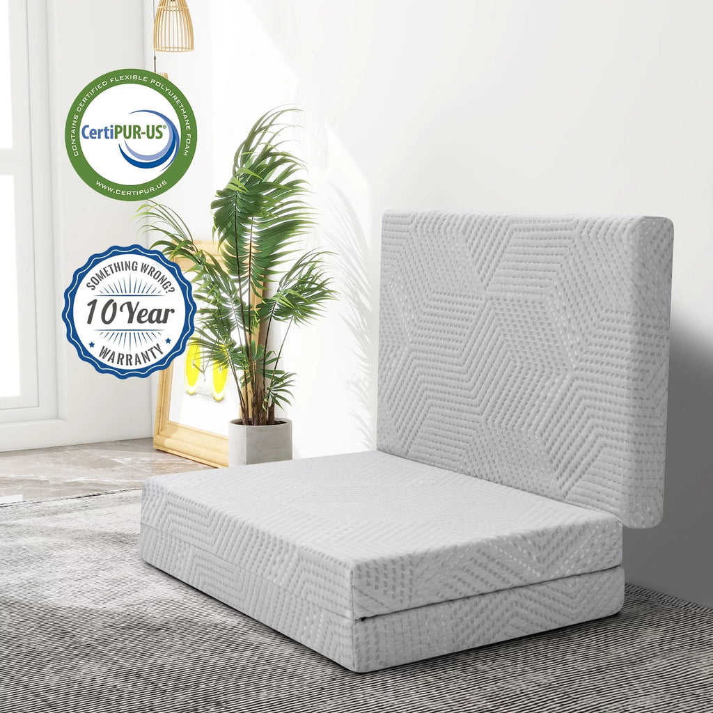 4 Inch Tri Folding Memory Foam Mattress E1220