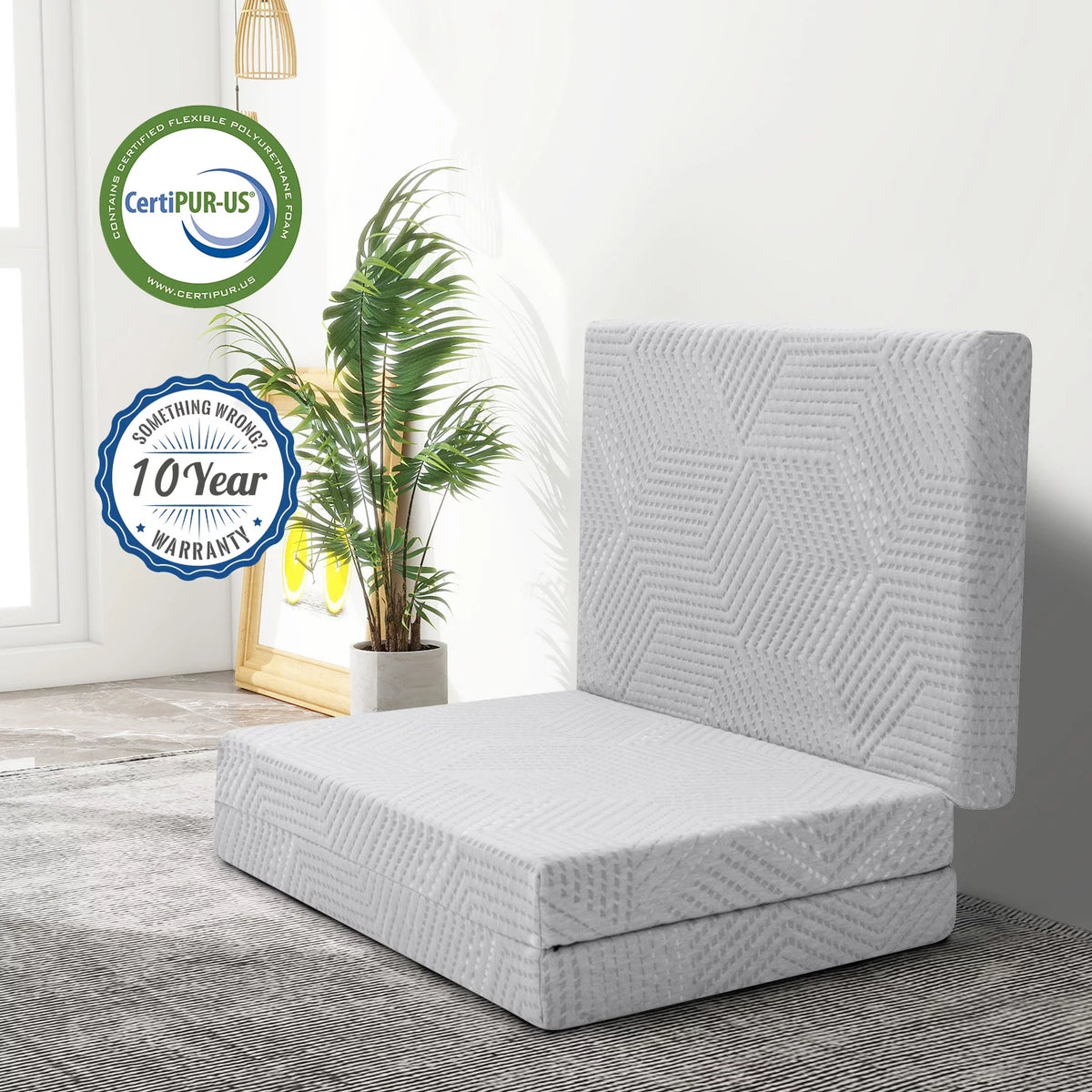 4 Inch Tri Folding Memory Foam Mattress E1220