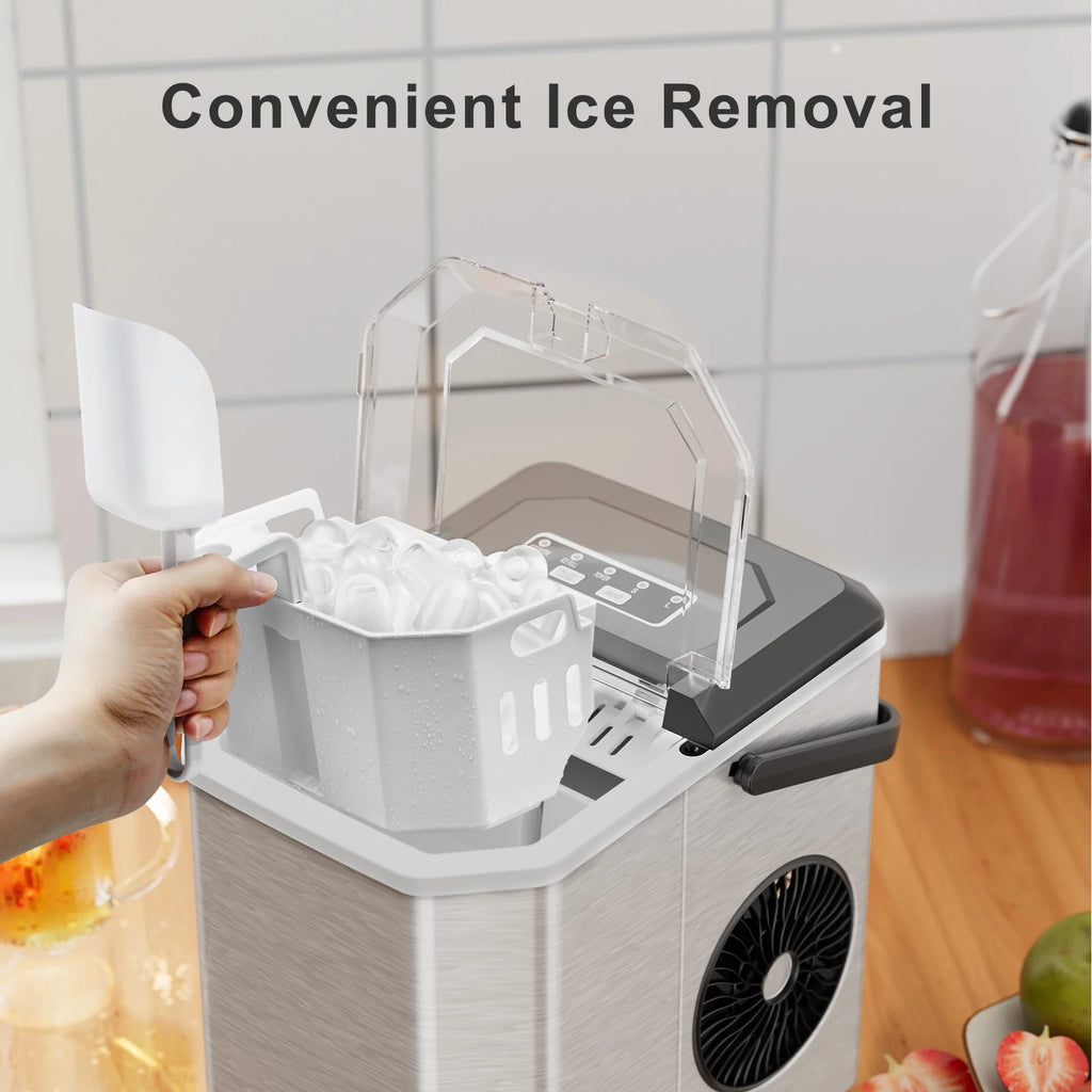 Portable Countertop Ice Maker, 9 Cubes in 6 Mins, 26lbs/24H N440256