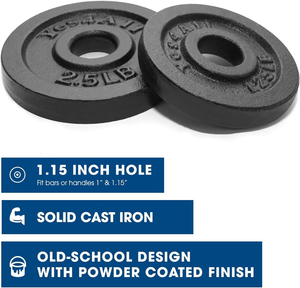 1.15 inch Cast Iron Weight Plates Set F910182