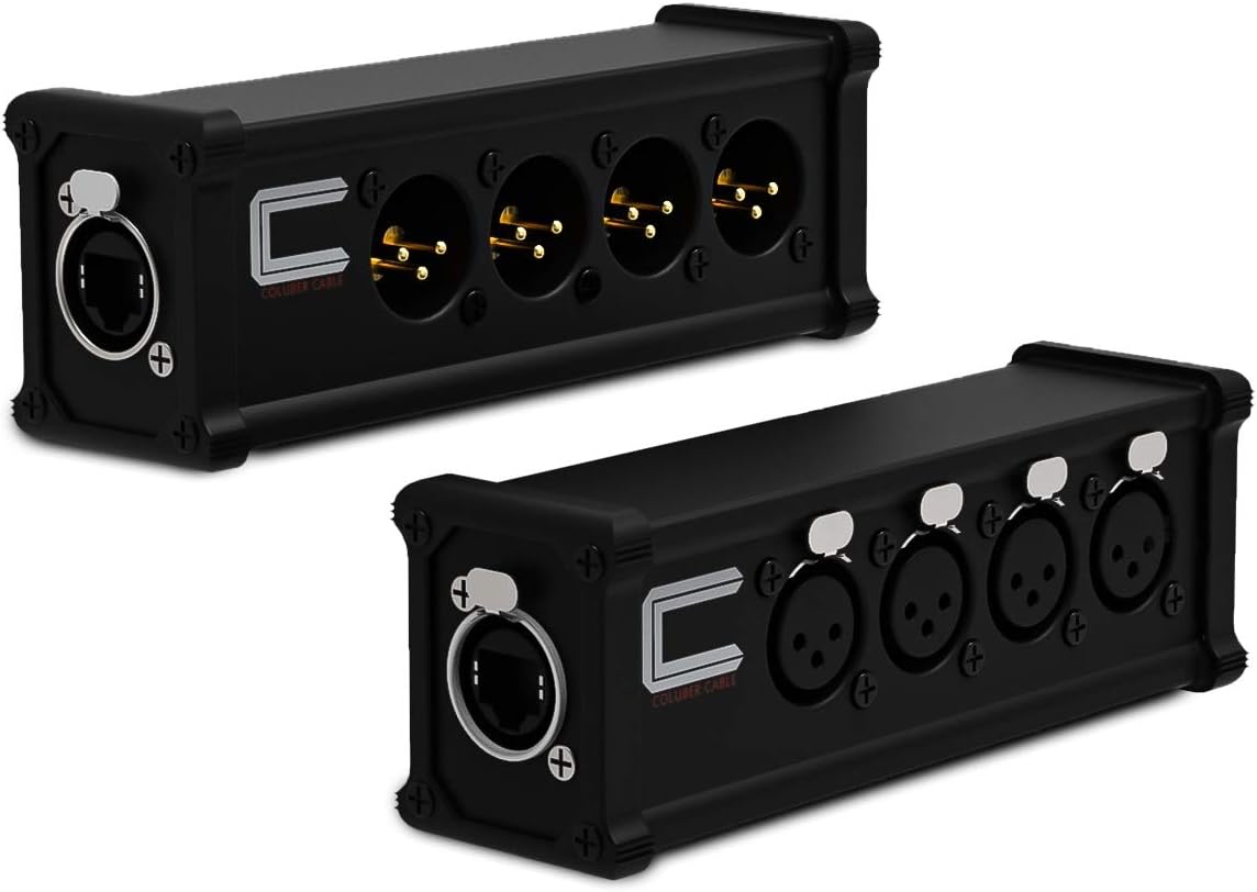 4 Channel XLR to Ethernet Audio Snake Receiver V11319