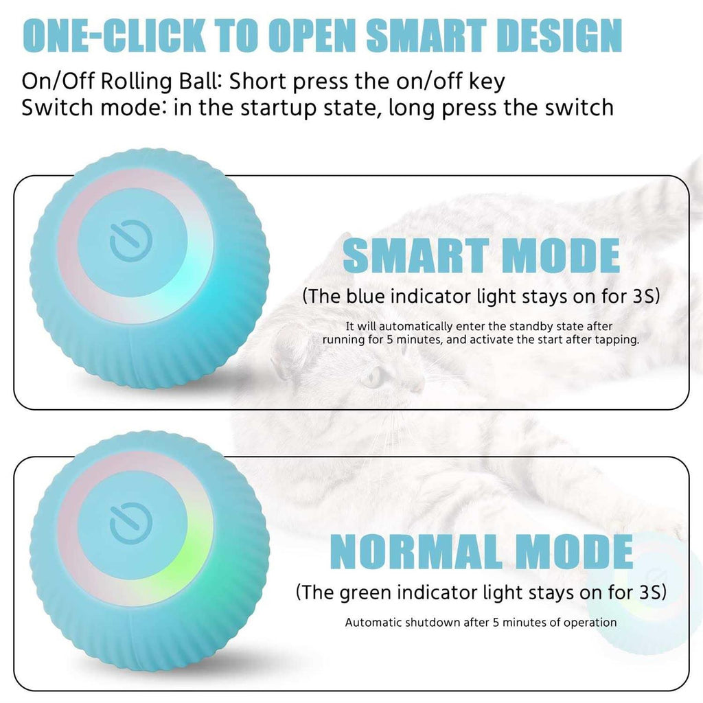 Interactive Cat Toy Ball with LED Light S586