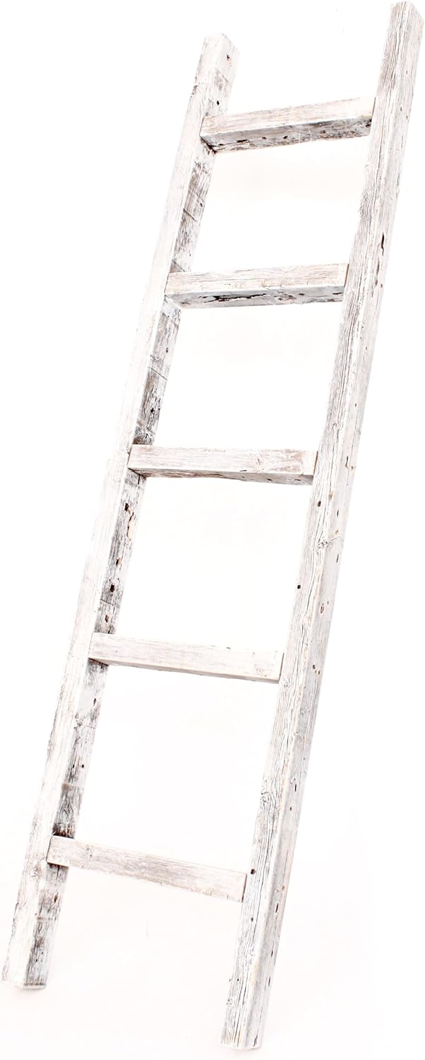 Rustic Farmhouse Decorative Ladder Brown V83667