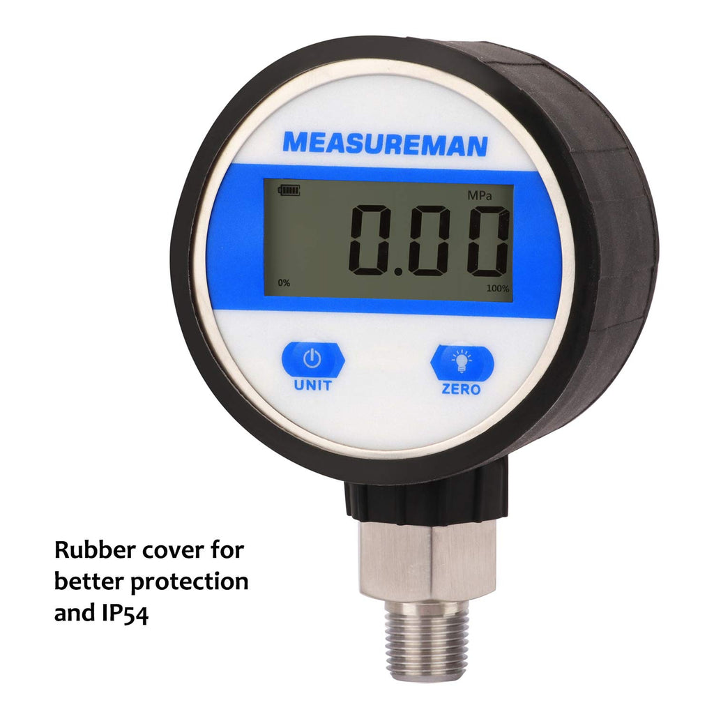 Digital Industrial Vacuum Gauge with 1/4NPT Lower Mount J455