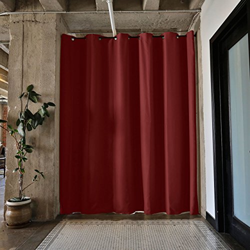 Tension Rod Room Divider Curtain Kit, 8ft Tall x 10ft - 12ft 6in Wide (Stone White) A299661
