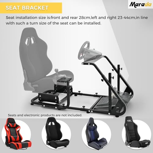Reinforced Stabilizing Racing Steering Wheel Cockpit Adjustable Driving Simulator TV Stand O45599