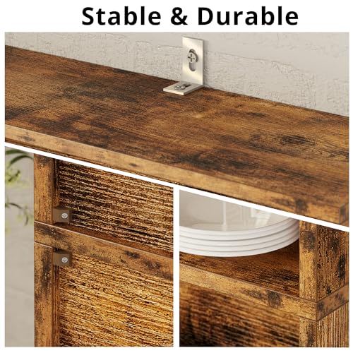 Industrial 6 Shelf Bookshelves with Doors D29057