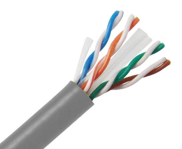 Cat6 UTP Bulk Ethernet Cable, Solid Copper, 23 AWG 1000ft, Gray S9099