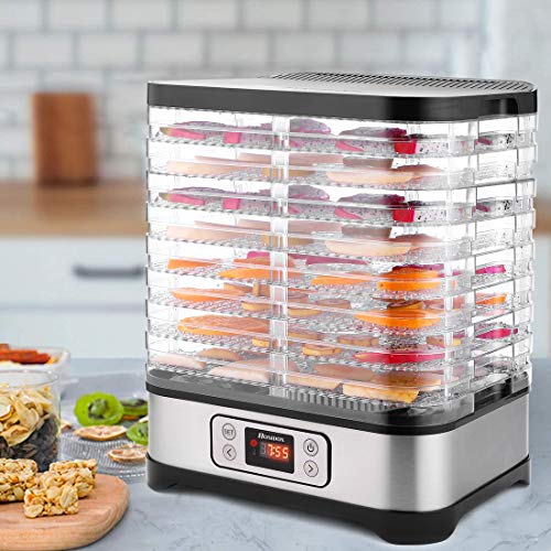 Food Dehydrator Machine with 8 Trays, 400W Digital Timer and Temperature Control, BPA Free U555