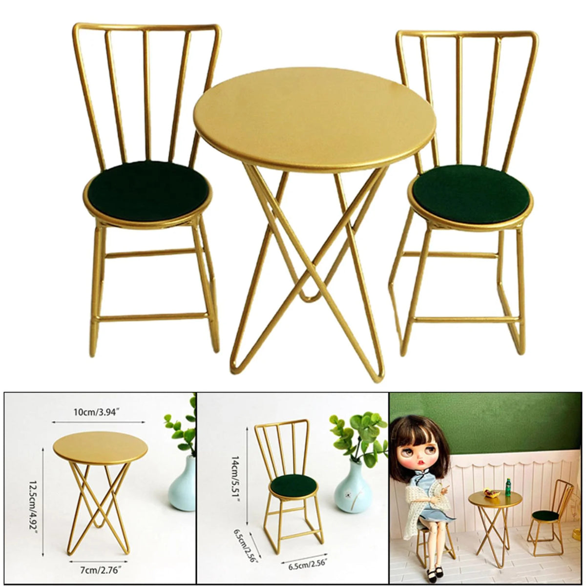 Golden Dollhouse Miniature Chairs Set G593