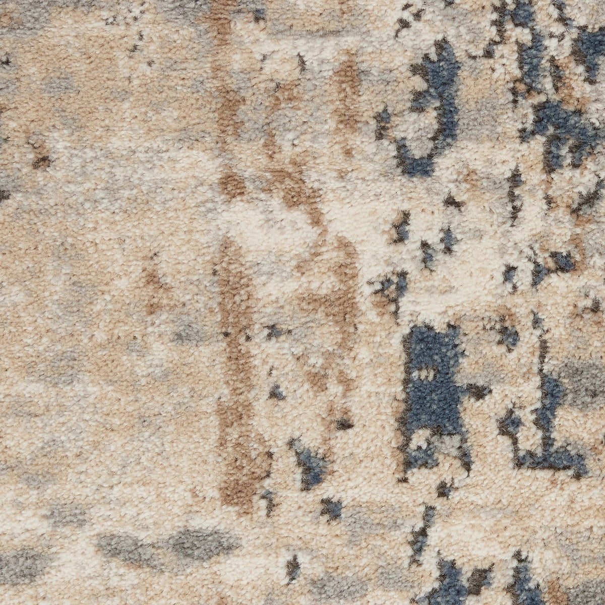 Beige/Grey 10' x 14' Abstract Distressed Area Rug M4752