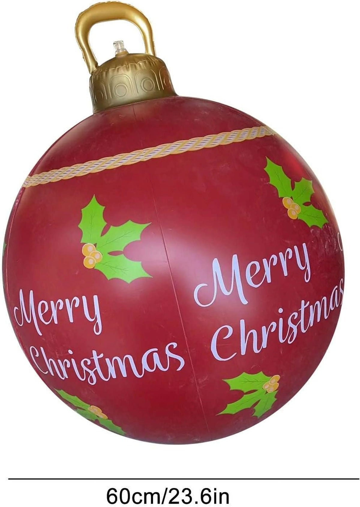 Outdoor Christmas Inflatable Ball PVC 23.6Inch with Pump N4155