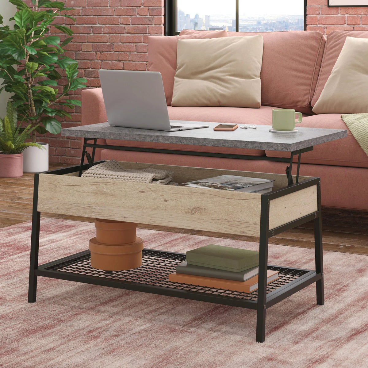Engineered Wood Lift-Top Coffee Table X72084