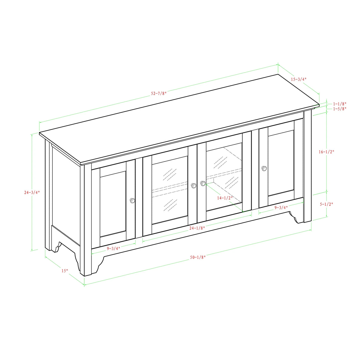 Black Wood TV Stand N1062