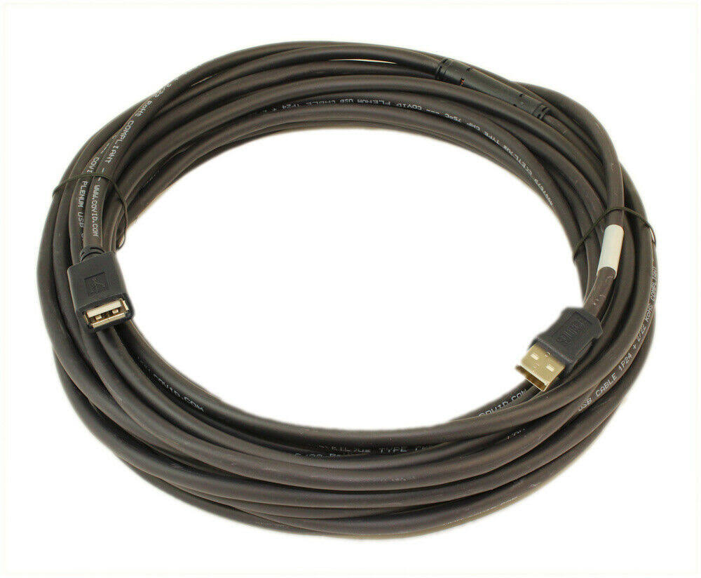 35ft USB 2.0 Type A Male to A Female Cable, Black C2754