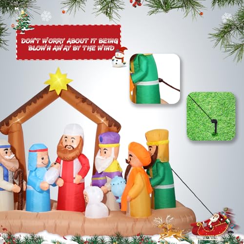 Inflatable Nutcracker Outdoor Decoration with Built-in LED Lights U53599